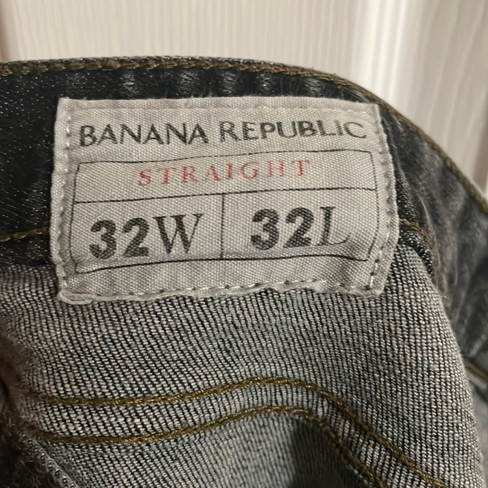 VTG Banana Republic skinny ash grey biker denim